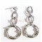 Серьги (KL-10) со стразами под серебро - фото 174434