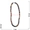 Бусы из соколиного глаза 1,5x0,5 см цилиндр 45 см - фото 180190