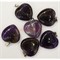 Сердце подвеска 3x3 см из аметиста (цена за 1 шт)
