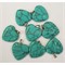 Сердце подвеска 2,5x2,5 см из зеленой бирюзы (цена за 1 шт)