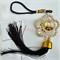 Амулет православный (HRG-352) цветок с жемчужинами 12 шт/упаковка (черные нитки)