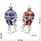 Шкатулка со стразами (QF-2049) яйцо цвета в ассортименте - фото 229162