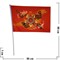 Флаг с Днем Победы 60х90 см Орден Отечественной Войны 12 шт/бл - фото 49411