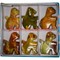 Символ 2016 года Обезьяна 6 шт 2 дюйма из оникса, цена за уп из 6 шт
