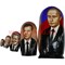 Матрешка 5 президентов: Путин, Медведев, Ельцин, Горбачёв, Брежнев